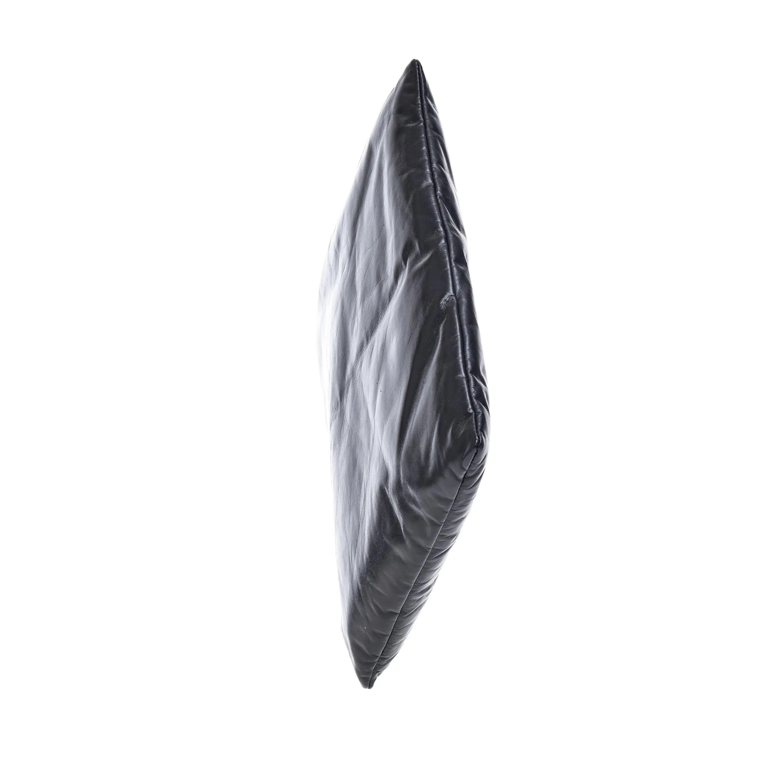 Pillow Pouch In Black Puffy Leather
