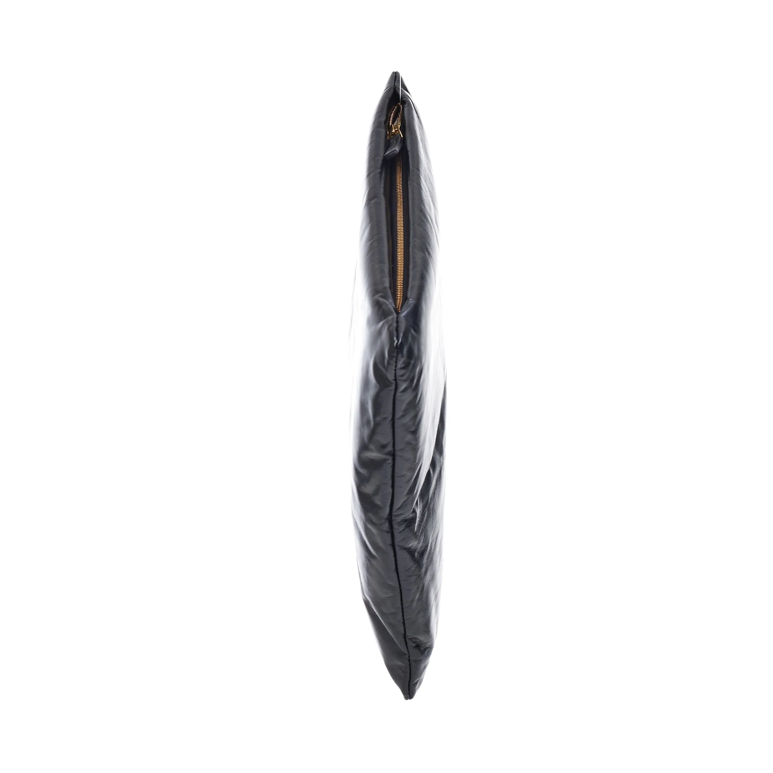Pillow Pouch In Black Puffy Leather