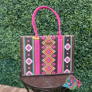 Pink Aztec Wrangler Tote