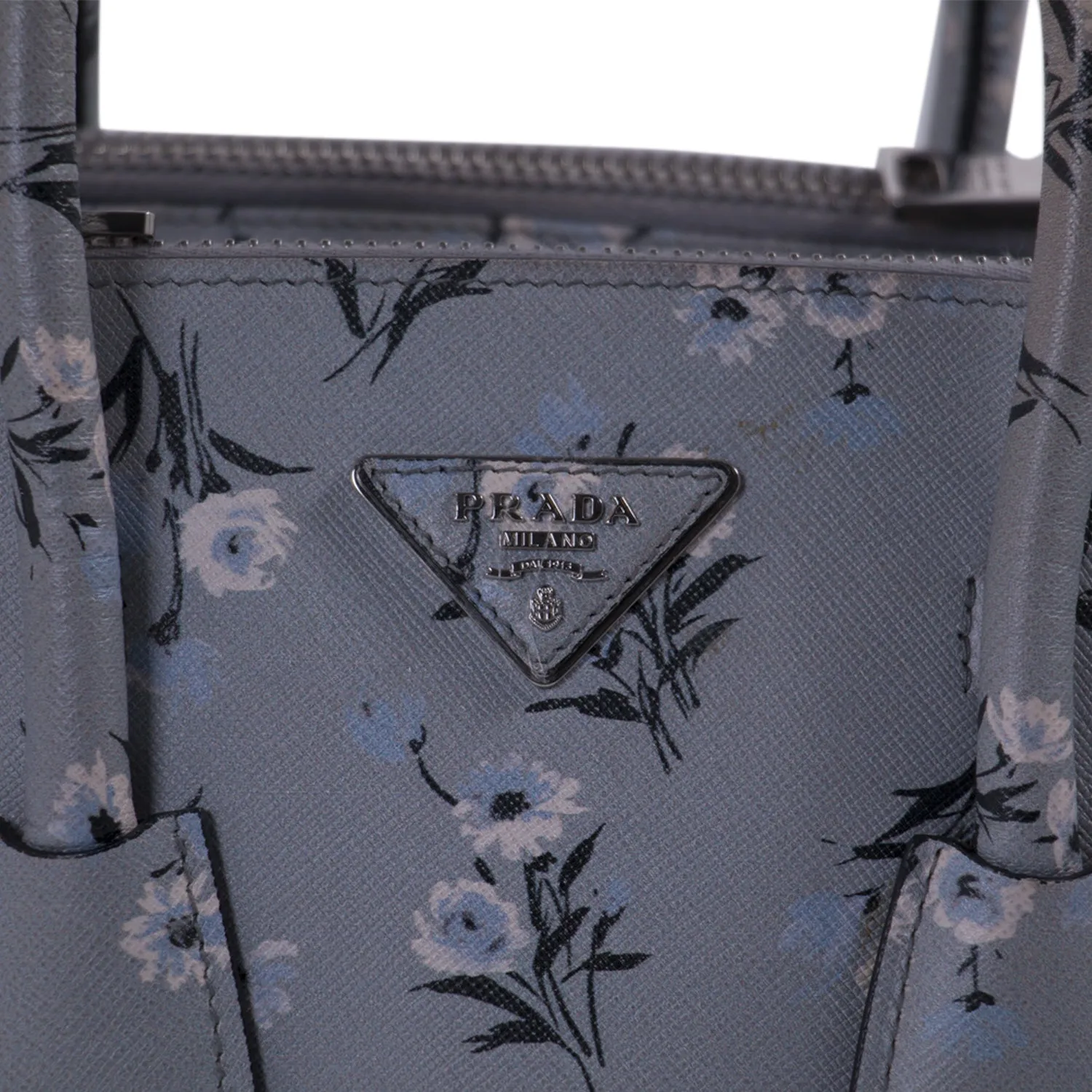 Prada City Calf Double Zip Tote
