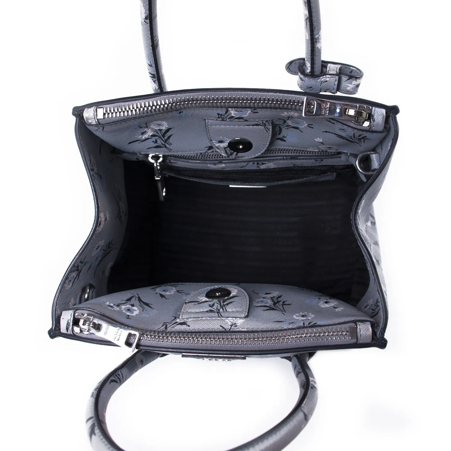 Prada City Calf Double Zip Tote