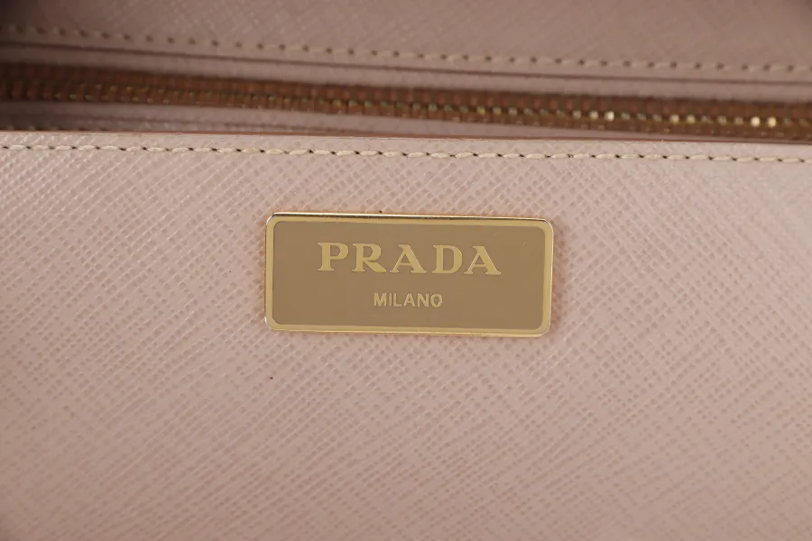 PRADA GALLERIA (BN1802) LIGHT PINK VITELLO DAINO LEATHER GOLD HARDWARE NO DUST COVER