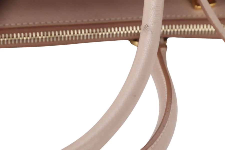 PRADA GALLERIA (BN1802) LIGHT PINK VITELLO DAINO LEATHER GOLD HARDWARE NO DUST COVER