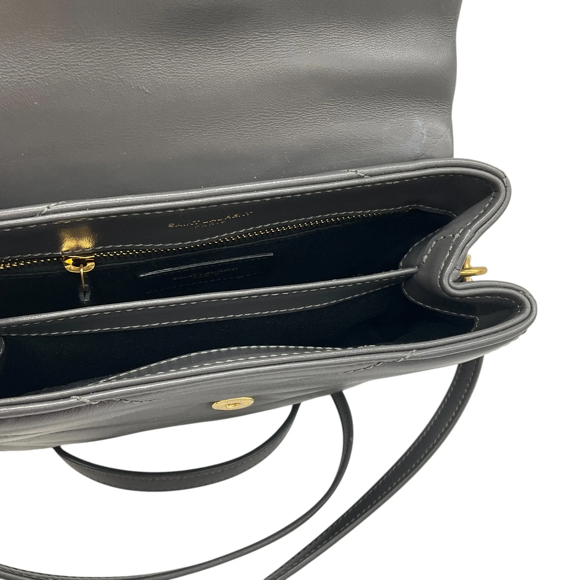 Saint Laurent Grey 2021 Loulou Leather Toy Mini Bag
