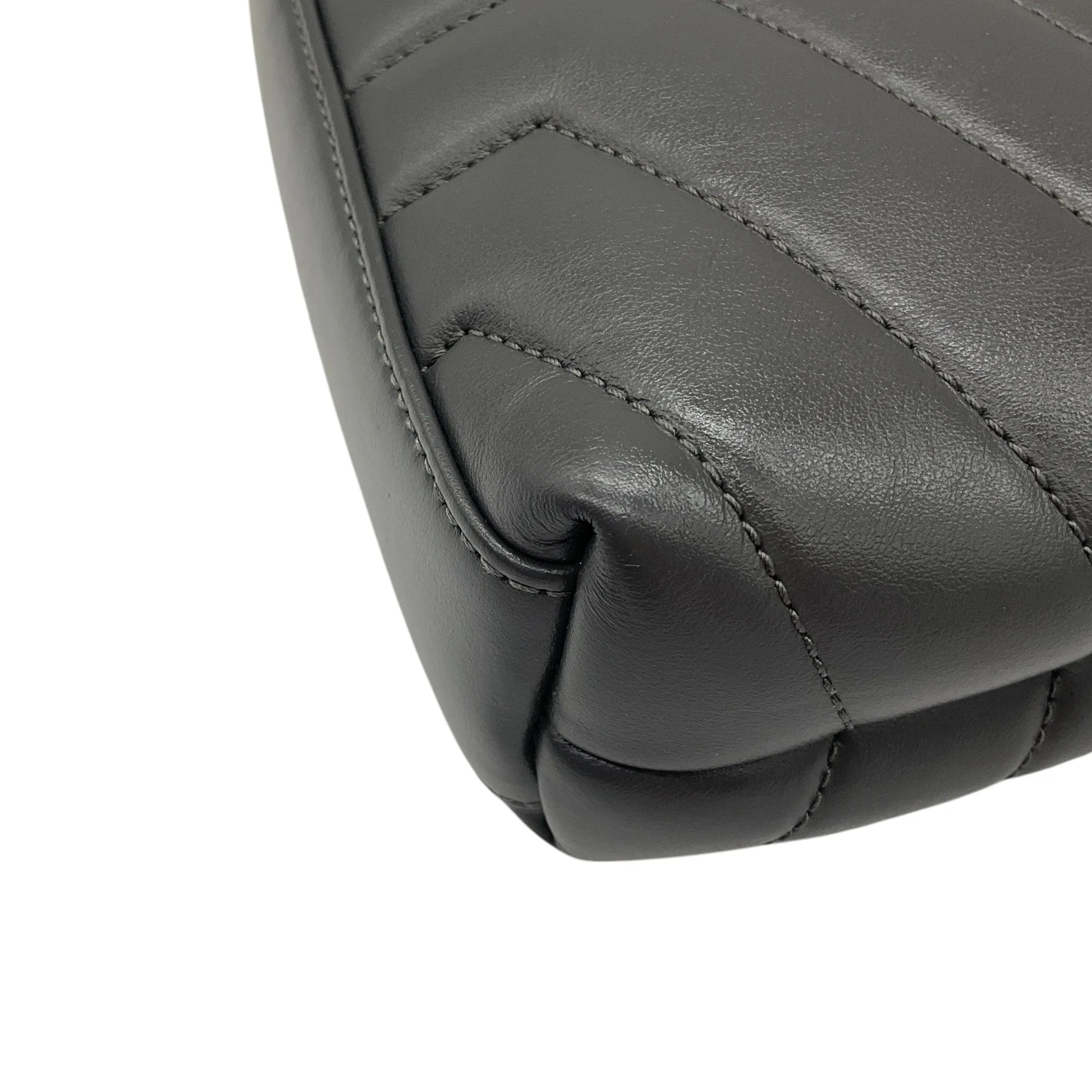 Saint Laurent Grey 2021 Loulou Leather Toy Mini Bag
