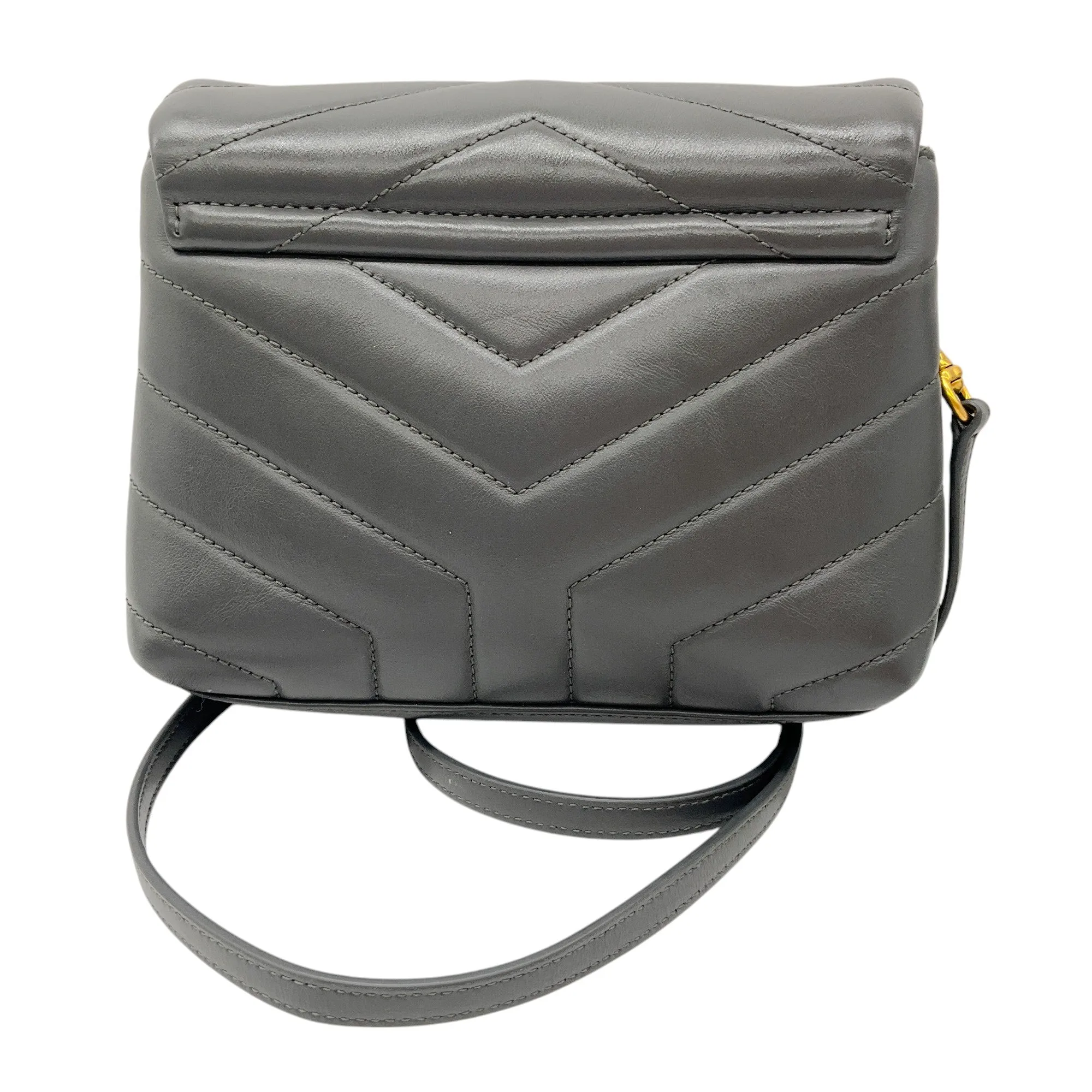 Saint Laurent Grey 2021 Loulou Leather Toy Mini Bag
