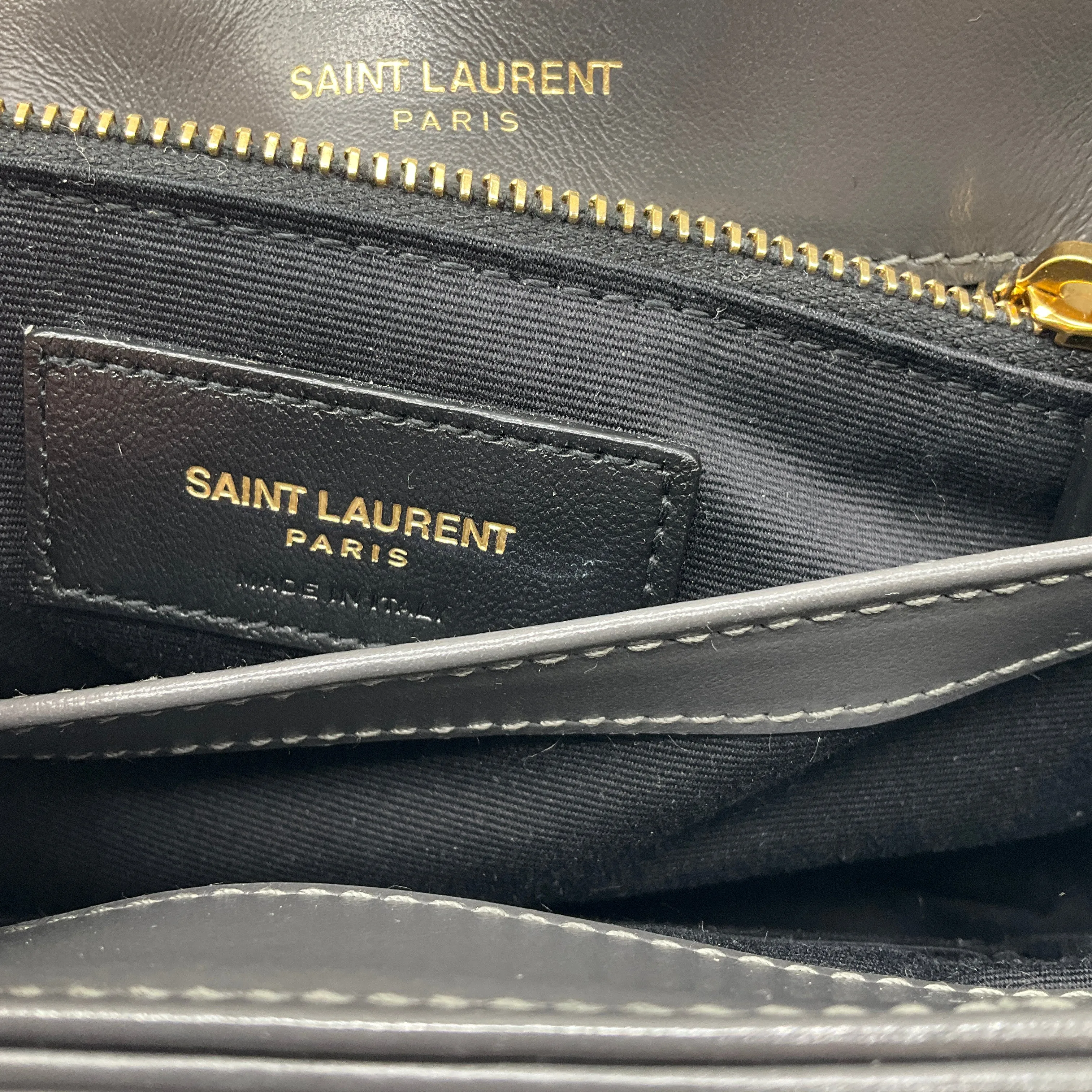 Saint Laurent Grey 2021 Loulou Leather Toy Mini Bag