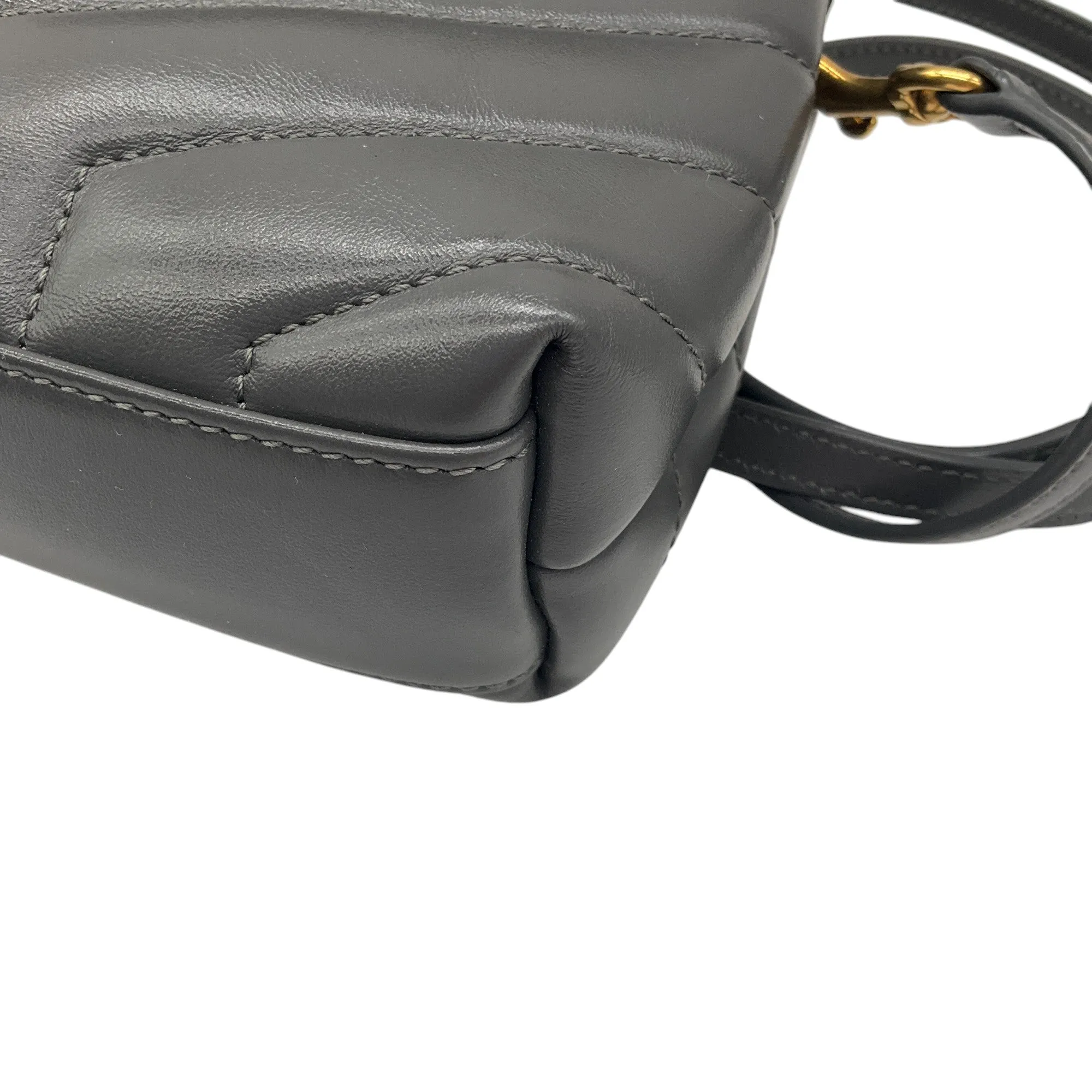 Saint Laurent Grey 2021 Loulou Leather Toy Mini Bag
