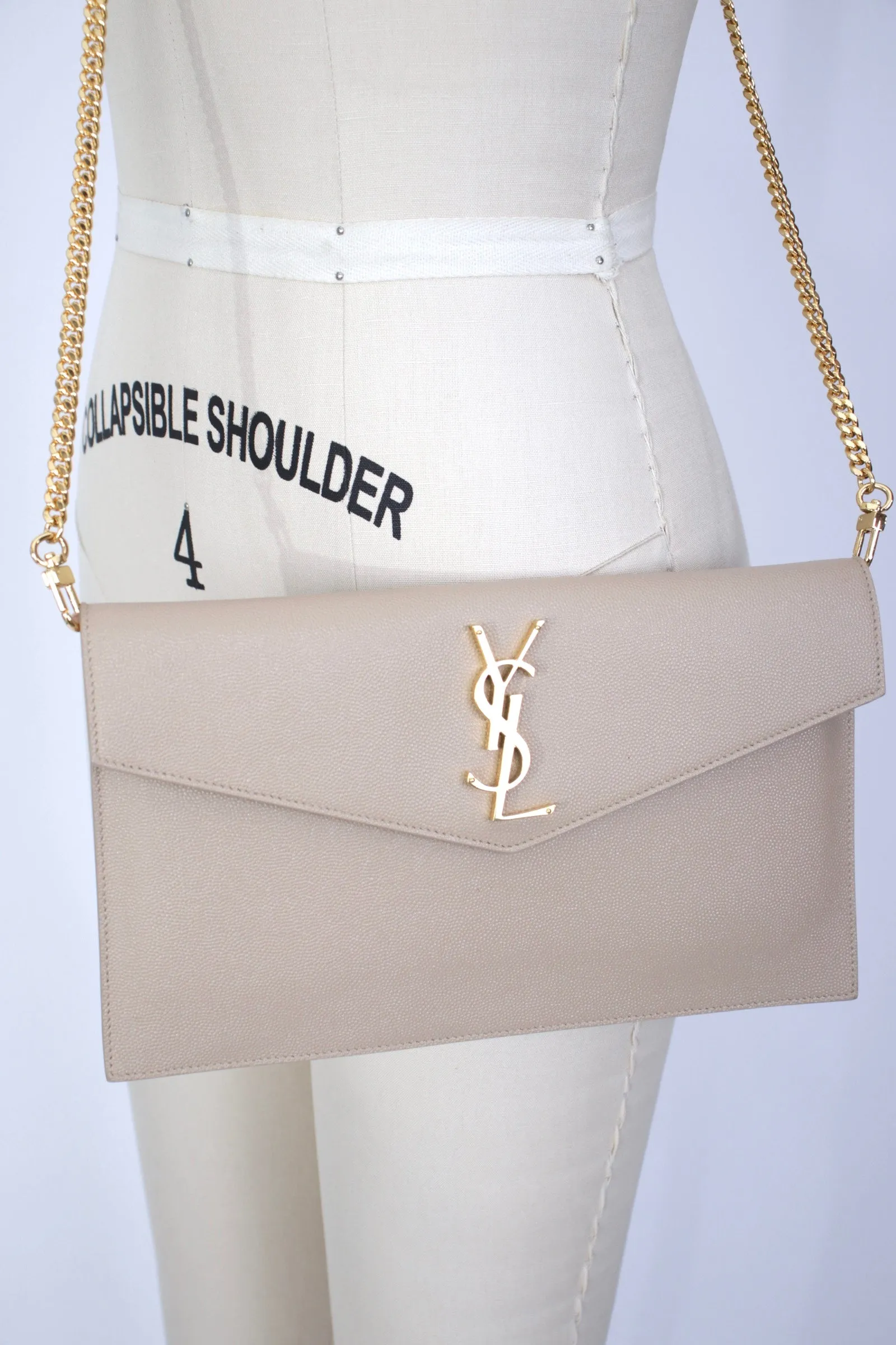 Saint Laurent Uptown Leather Clutch*