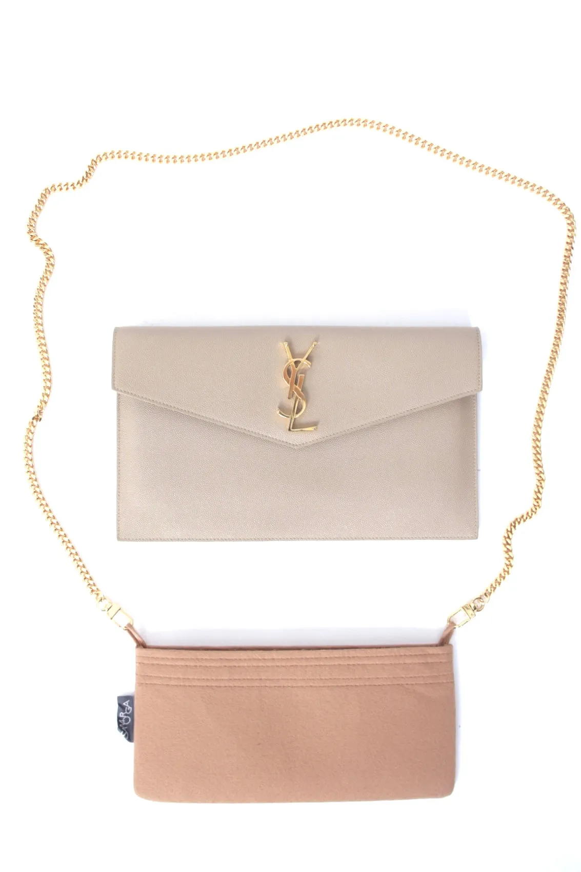 Saint Laurent Uptown Leather Clutch*