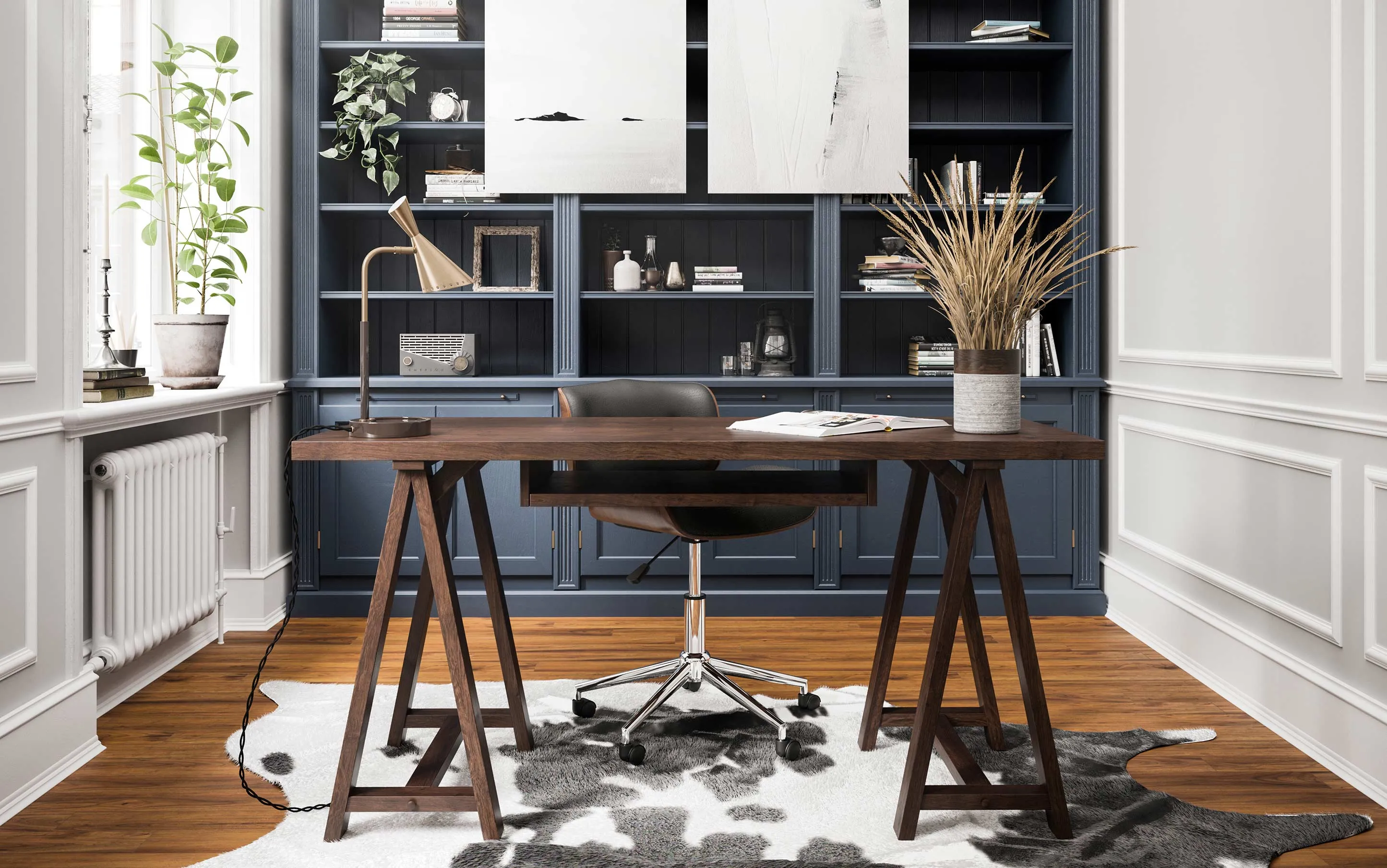 Sawhorse Wide Desk