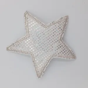 Silver Metallic Hologram Star patch Decorative applique VINTAGE Shimmer Stars Iron on Patches for Clothes Bags Hat Jeans Customizations #624