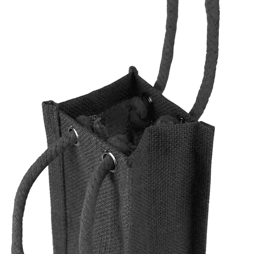 Single Bottle Jute Bag w/Rope Handle