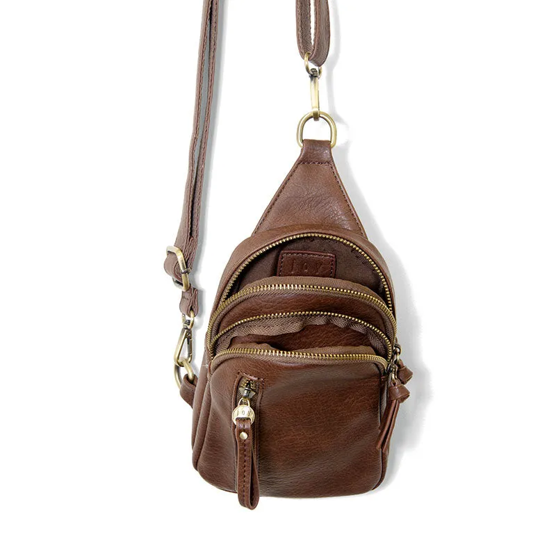 Skyler Sling Bag in Cognac