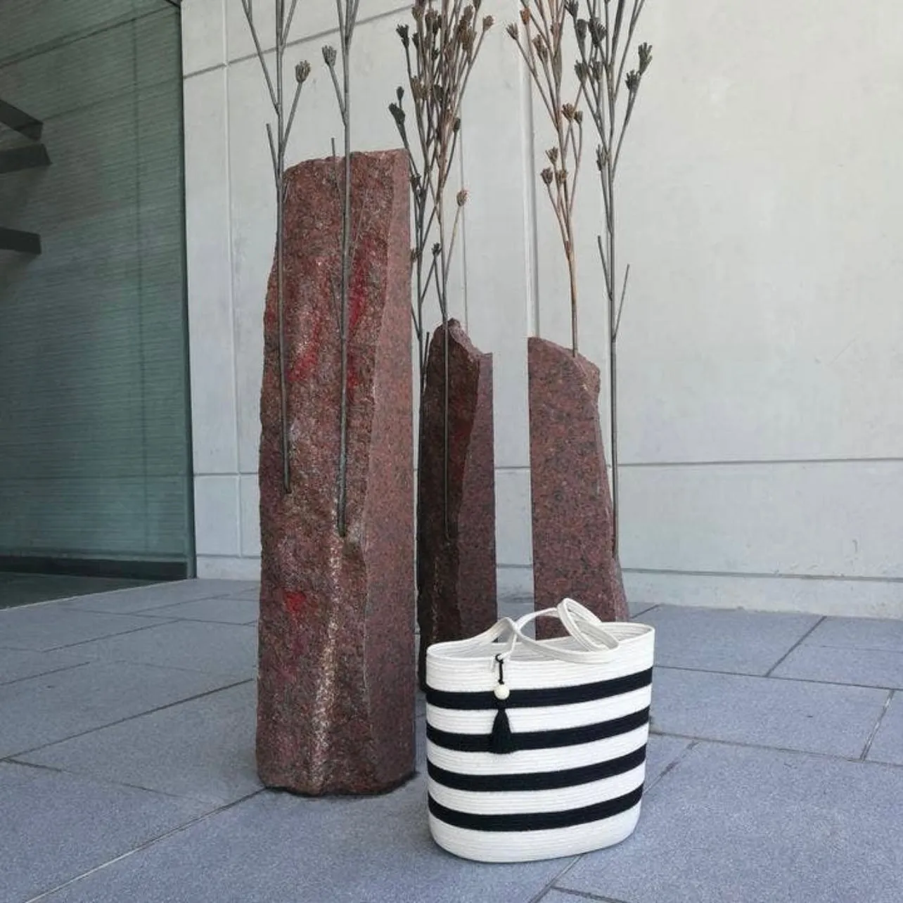Sophia Tote Ivory & Black