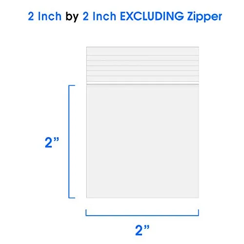 Spartan Industrial - 2” X 2” (200/1000 Pack) 2 Mil Clear Re-closable Zip Plastic Poly Bags with Resealable Lock Seal Zipper