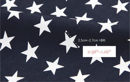 Stars Oxford Cotton Fabric - Navy and White Stars - Home Decor Fabric - By the Yard 45001 - 212 23688-2