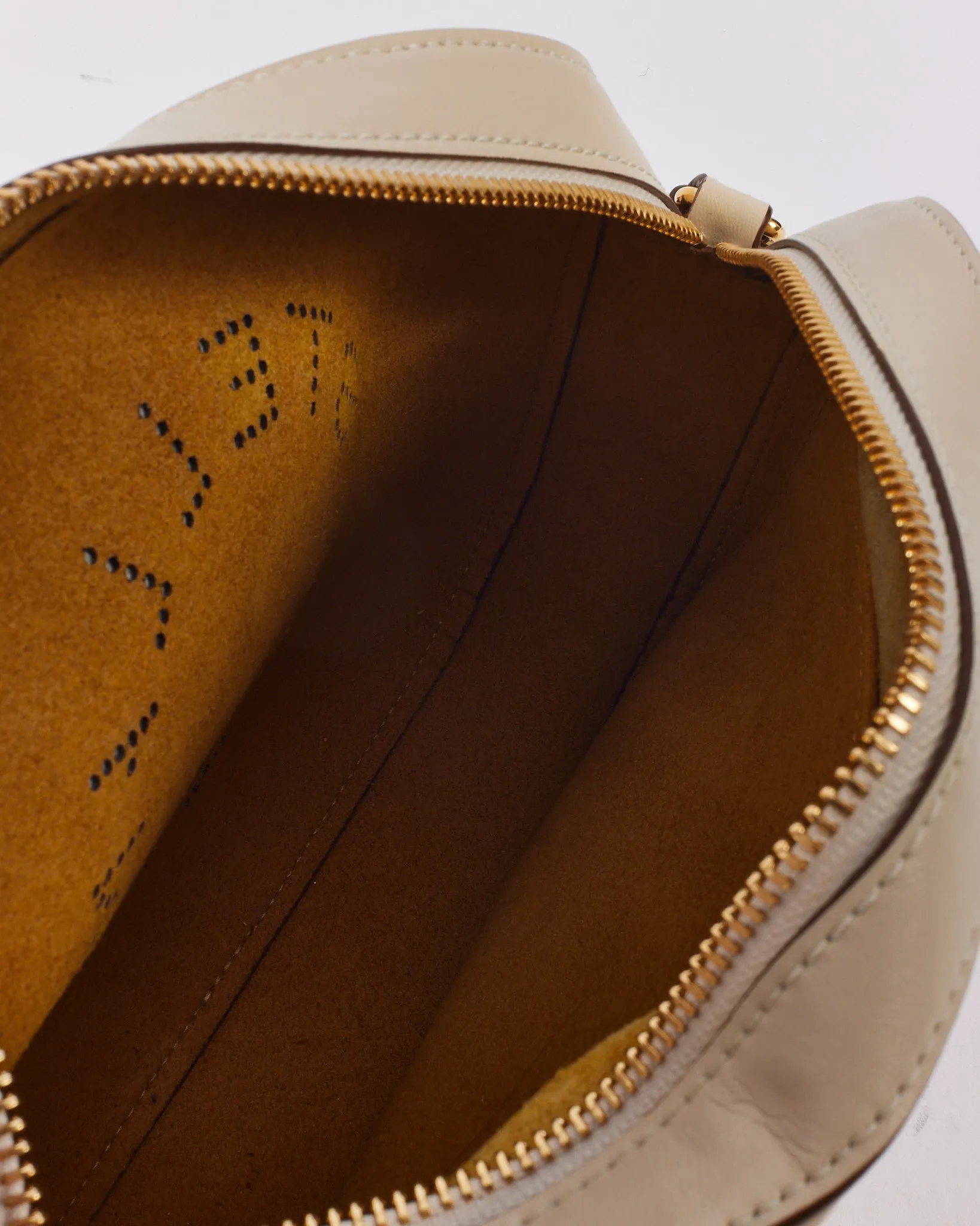 Stella McCartney White Vegan Leather Logo Crossbody Bag