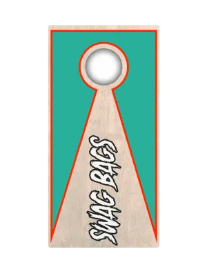 Swag Bags Mini Cornhole Boards (Orange & Teal)