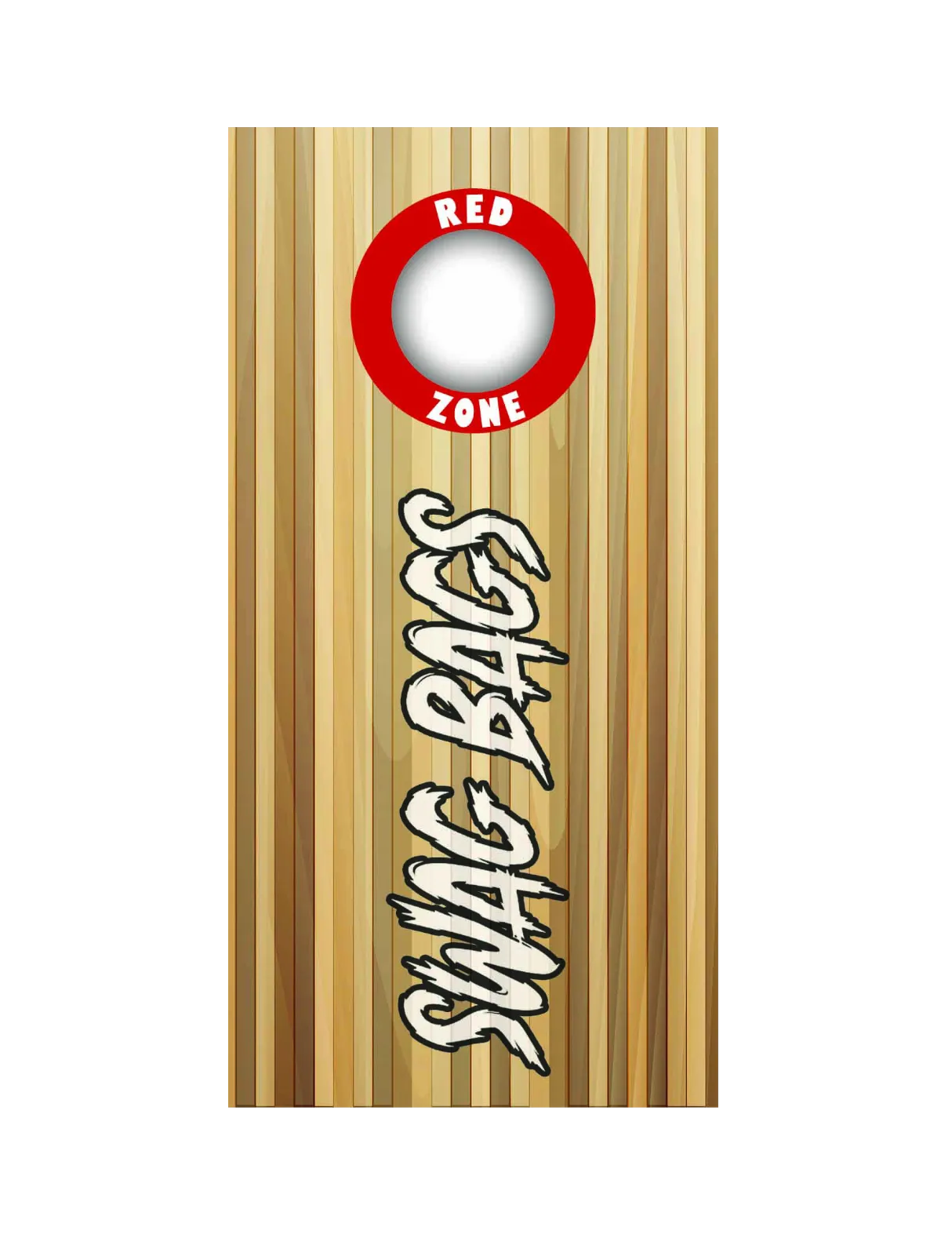 Swag Bags Mini Cornhole Boards (Wood with Red Zone)