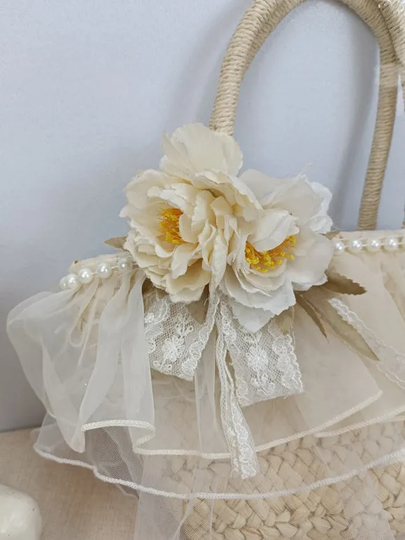 Sweet Lolita Bag Apricot Sequins Handbag Lolita Accessories