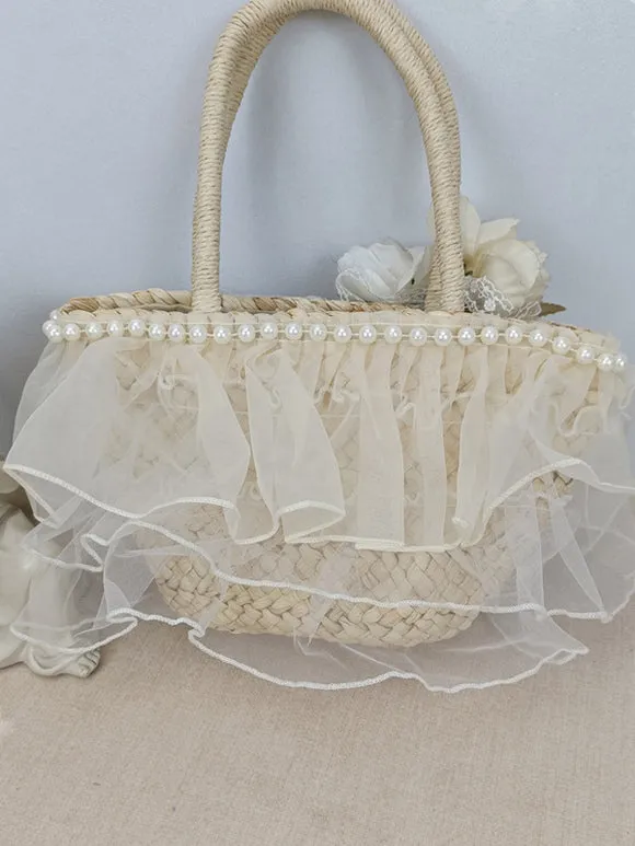 Sweet Lolita Bag Apricot Sequins Handbag Lolita Accessories
