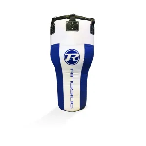 Synthetic Leather Angle Punch Bag - Blue / White