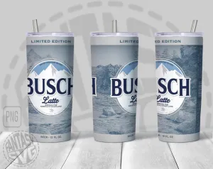 Unofficial Busch Latte Light Beer Logo Can Wrap Limited Edition Great to wrap around tumblers PNG File Printable