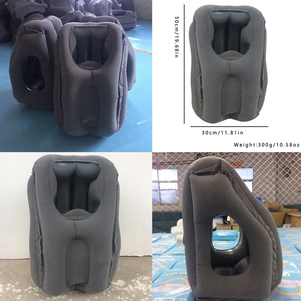 US 2-4 Pack Dreamer Comfort Inflatable Travel Pillow Flight Train Office Napping